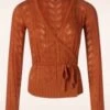 King Louie Farfalle Wrap Top In Caramel -Past Perfect Style 243703 King Louie 46853 Top Wrap Farfelle Caramel 20230714 403W category