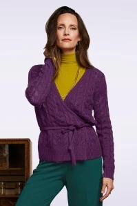 King Louie Farfalle Wrap Top In Caspia Purple