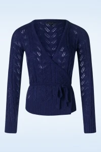 King Louie Farfalle Wrap Top In Ink Blue