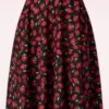 Poppy Swing Skirt In Black And Red -Past Perfect Style 243944 Vintage Chic 48210 Skirt Black Red Poppy 230721 500 category