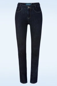 50s Lamledra Jeans In Dark Indigo Wash