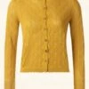 Hearts Charm Cardigan In Mustard -Past Perfect Style 244388 Banned 47405 Cardigan Yellow Hearts 230803 003W category