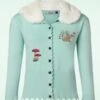 Woodland Hippie Cardigan In Mint Blue