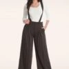 Pin Stripe Goals Trousers In Brown -Past Perfect Style 244404 Banned 47413 Trousers Pin Stripe Goals 020LW category