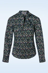 Midnight Heritage Blouse In Navy