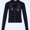 Heritage Scandi Birdi Cardigan In Navy