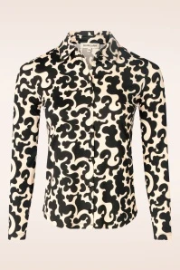 Selda Blouse In Black And Cream