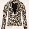 Fay Blazer In Black And Beige -Past Perfect Style 244605 Surkana 47176 Blazer Black White Pattern 20230807 408 W category