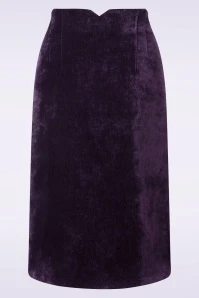 Violetta High Waisted Pencil Skirt In Purple 4 Violetta High Waisted Pencil Skirt In Purple - Image 2