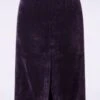 Violetta High Waisted Pencil Skirt In Purple -Past Perfect Style 244614 Surkana 47155 Alineskirt Velvet Purple 230804 004W category
