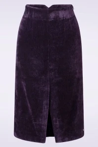 Violetta High Waisted Pencil Skirt In Purple 3 Violetta High Waisted Pencil Skirt In Purple