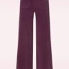 Betsy Wide Pants In Purple -Past Perfect Style 244743 Surkana 47152 Pants Corduroy Purple Flared 20230807 405W category