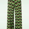 Tara Trousers In Green -Past Perfect Style 244859 Surkana 47174 Trousers Pattern Green Brown Black 08082023 404W category