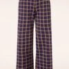 Ada Checkered Trousers In Blue