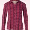 Fran Blouse In Maroon -Past Perfect Style 244872 Surkana 47148 Shirt Blouse Pattern Red Purple 08082023 407W category