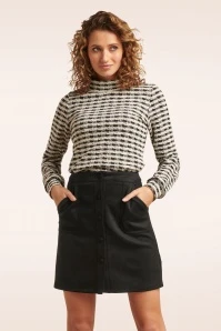 Anna Suedine Skirt In Black