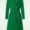Cally Belted Coat In Green -Past Perfect Style 245134 Surkana 47178 Coat Long Green 08092023 402W category