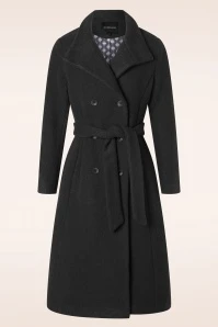 Cally Belted Coat In Black