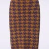 Holly Houndstooth Skirt In Caramel 1 Holly Houndstooth Skirt In Caramel -Past Perfect Style 245187 Zilch 47100 Skirt Pied de Poule Caramel 08142023 402W category