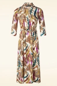 Fenne Feathers Dress In Multi