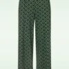 Feel Fress Palazzo Trousers In Flowpow -Past Perfect Style 245261 Mademoiselle Yeye 47084 Trousers Feel Fress Palazzo Flowpow 230503 406W category