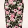 Pink Bloom Pencil Skirt In Pink