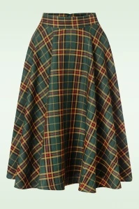 Highland Swing Skirt In Green