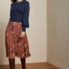 King Louie Juno Cecilia Midi Skirt In Spicy Brown -Past Perfect Style 245467 king louie 46936 Juno Midi Skirt Cecilia Spicy Brown 020LW category