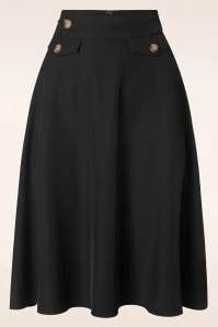 Book Club Swing Skirt In Black