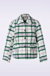 Hannah Coat In White And Green 5 Hannah Coat In White And Green - Image 3