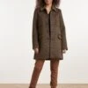 Penny Coat In Black And Brown -Past Perfect Style 245701 Smashed Lemon 47799 Coat Long Brown Black 020L copy category