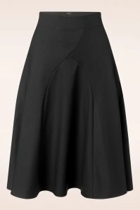 Carol Classic Panel Skirt In Black