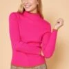 Sally Sweater In Fuchsia -Past Perfect Style 245877 Mdm 47711 Sweater Caramel Pink 08162023 407 020LW category
