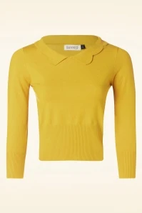 Sweet Scallop Jumper In Mustard