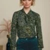 King Louie Amalia Glam Top In Dragonfly Green -Past Perfect Style 246003 King Louie 46991 Blouse Top Amalia Glam Dragonfly Green 020L category