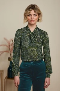 King Louie Amalia Glam Top In Dragonfly Green