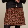 King Louie Border Quentin Skirt In Black -Past Perfect Style 246060 King Louie 47005 Border Skirt Quentin Black Orange 230414 020LW category