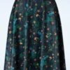 Vixen Peacock Swing Skirt In Blue