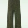 Traffic People Disco Palazzo Trousers In Green -Past Perfect Style 246302 Traffic People 47264 Trousers Glitter Green Black Gold 08212023 406W category