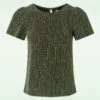 Traffic People Disco Hangover Top In Green -Past Perfect Style 246306 Traffic People 47265 Top Glitter Green Black Gold 08212023 402W category