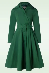 Topvintage Exclusive ~ Lorin Tiffany Swing Trenchcoat In Dark Green