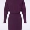 Quinn Turleneck Dress In Grape -Past Perfect Style 246637 K Design 47116 Dress Purple Coll Grape Wine 08302023 407W category