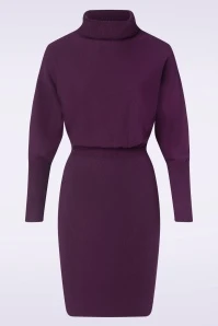 Quinn Turleneck Dress In Grape