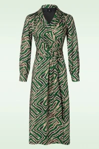 Charlotte Geometric Dress In Green