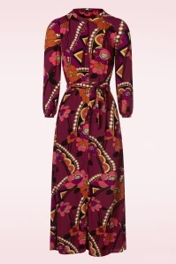 King Louie Stella Lovechild Maxi Dress In Cabernet Red 5 King Louie Stella Lovechild Maxi Dress In Cabernet Red - Image 3