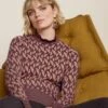 King Louie Jada Sunmoon Sweater In Grape Red -Past Perfect Style 246793 King Louie 46859 Sweater Jada Sunmoon Grape Red 020L category