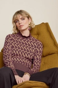 King Louie Jada Sunmoon Sweater In Grape Red