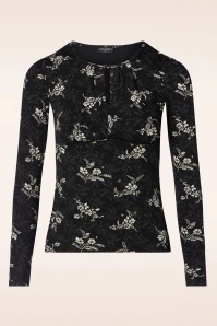 Reverie Flower Shirt In Black