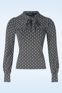 Romantic Souvenir Blouse In Dark Blue