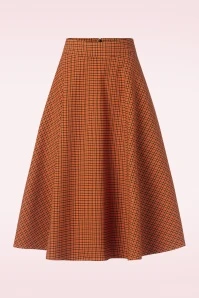 October Spooks Swing Skirt In Orange